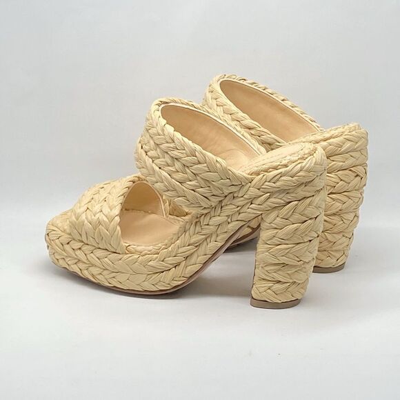 Bottega Veneta Trinity Weave Raffia Platform Sandals size 38 - Picture 10 of 15